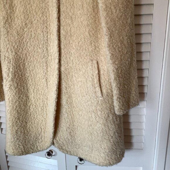 Vintage wool boucle coat cream nubby XS women's The American Way with Wool - Picture 2 of 10